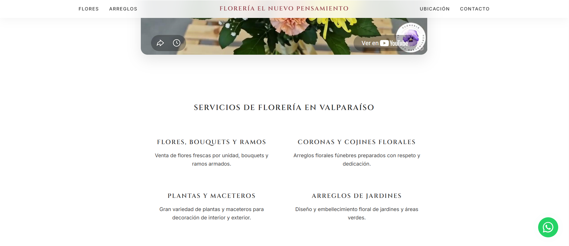 Florería services section
